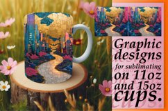 Golden Rose Radiance Mug Wrap: Glitter Sublimation, Spring Product Image 1