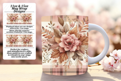 BEAUTY 15oz Mug Wrap PNG Design , Autumn Flower Product Image 1