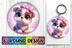 Joyful Circle Ornaments PNG Magic, 3D Dog Product Image 1