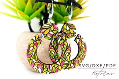 Flower Engraved Earrings Digital Download Product Image 1