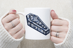 Cute blue Halloween coffin clipart t shirt designs png Product Image 1