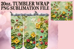 Flower and Fruit Tumbler Wrap for 20oz Product Image 1
