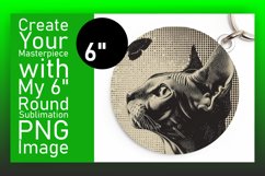 Whimsical Cat Sublimation: Round &amp; Keychain Delight Product Image 1