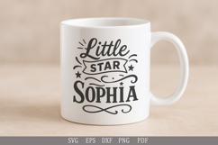 Little Star Sophia SVG - Personalized Name Design Product Image 4