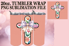 JOYFUL ESCAPES 20oz TUMBLER WRAP, Cross and Bow Product Image 1