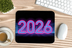 Happy New Year PNG Mouse Pad,Festive New Year's Eve 2026 PNG Product Image 1