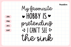 Funny Dish/Kitchen Towel Quote SVG | I Can't See The Sink Product Image 3