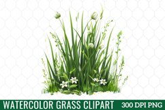 Watercolor Grass Clipart Product Image 1