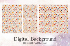 Flower Pattern Background Wallpaper Digital Paper_135 Product Image 1