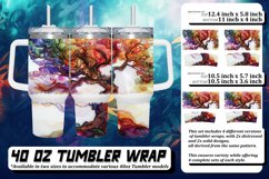 Dynamic Watercolor Tree Tumbler Design - 40oz Product Image 1