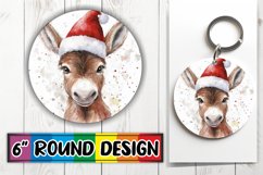 Playful Round Design for Keychains , Holiday Animals Product Image 1