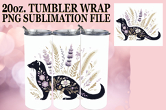 Vibrant Nights 20oz tumbler wrap, Flower Animals Product Image 1