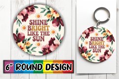 Cheerful Ornaments Circle PNG, Flower Quote Product Image 1