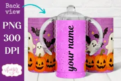 Cute Halloween sippy cup PNG, Cute ghost kids tumbler wrap Product Image 2