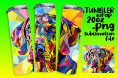 Radiant Colorful Dog Tumbler Wrap 20oz Sublimation Product Image 1