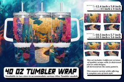 Sparkling Sunflower Symphony Tumbler Wrap Design, 40oz Product Image 1