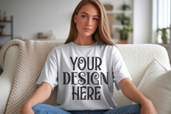 White Comfort Colors 1717 T-shirt Mockups,1717 Mockups Product Image 1