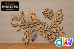 Christmas Cardinal SVG Laser Cut File Product Image 1