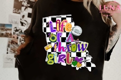 Life Of A Throw Girl Png, Mardi Gras Png, Coquette Bow Png Product Image 4