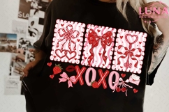 Coquette Valentines XOXO PNG, Trendy Valentine's Day Png, Product Image 1
