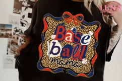 Baseball Mama PNG, Sports Mom Shirt Design, Baseball Bow Product Image 5