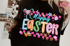 Brushstroke Happy Easter png, Coquette carrot png Product Image 1