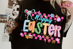 Brushstroke Happy Easter png, Coquette carrot png Product Image 1
