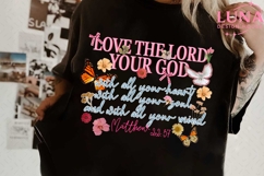 Love The Lord Your God PNG, Vintage Christian Faith Shirt Product Image 4