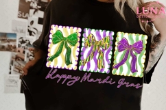 Happy Mardi Gras Png, Crawfish And Coquette Bow Carnival Png Product Image 5