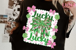 Lucky Shamrock Png, Lucky PNG St Patrick’s Day, Preppy Lucky Product Image 1