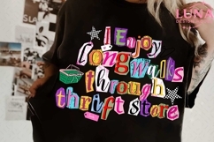 I Enjoy Long Walks Through Thrift Stores PNG Shirt Design Product Image 5