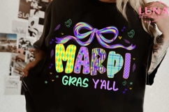 Brushstroke Mardi Gras PNG, Fleur De Lis Coquette PNG Product Image 3