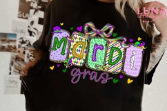 Brushstroke Mardi Gras PNG, Fleur De Lis Coquette PNG Product Image 3
