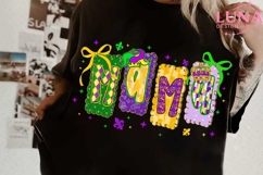 Mardi Gras Mama png, Preppy Mardi Gras Png, Mardi Gras PNG Product Image 1