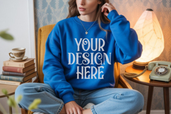 Royal Gildan 18000 Sweatshirt Model Mockups, Product Image 1
