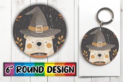 Halloween Boho Animal Round Design PNG Keychain Product Image 1