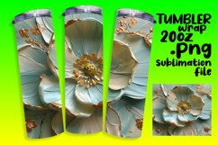 Floral Delight: 3D Tumbler Design Product Image 1