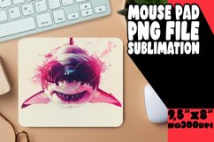Undersea Wonderland: Watercolor Shark Mouse Pad Product Image 1