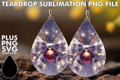 Sweet Teardrop Earrings MAGIC, Christmas Bow Product Image 1