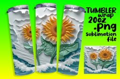 3D Flower Hole Sublimation Wrap for 20oz Tumblers Product Image 1