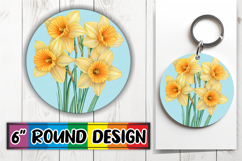 Gorgeous Circle Design Coaster Template , Beauty Flower Product Image 1