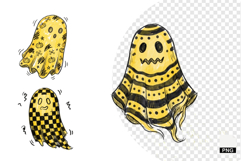 Doodle Halloween Ghosts PNG Product Image 1