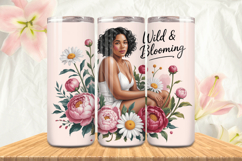 Black Girl Magic Black Woman Positive mind 20oz Tumbler wrap Product Image 1