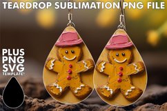 FUN Teardrop Earrings Gift Ideas, Gingerbread Man Product Image 1