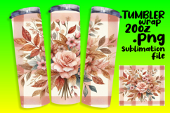 Amazing 20oz Tumbler Wrap Download , Autumn Flower Product Image 1