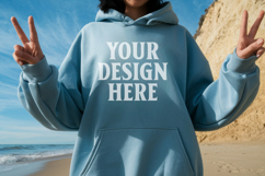 Indigo Blue Gildan 18500 Hoodie Mockup, G18000 Hoodie Mod Product Image 1