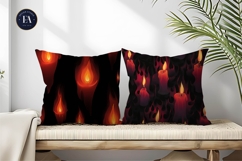 Eerie Candle Flames Digital Paper Product Image 2