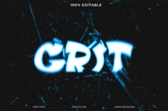 Graffiti Style Blue Glow Text Effect Template Product Image 1