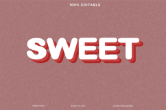 Cute 3D Sweet Text Effect Template Product Image 1