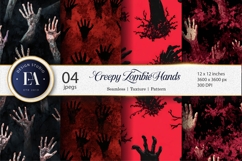 Rising Zombie Hands Creepy Ground Seamless Digital Paper Product Image 1